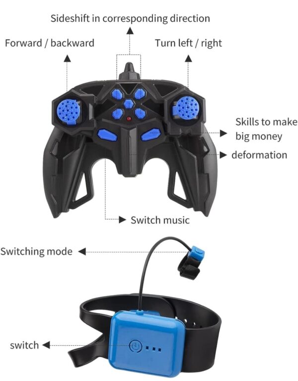 Hand Gesture Sensor RC Stunt Car Double Sided Rotating Remote Control Car - Image 5