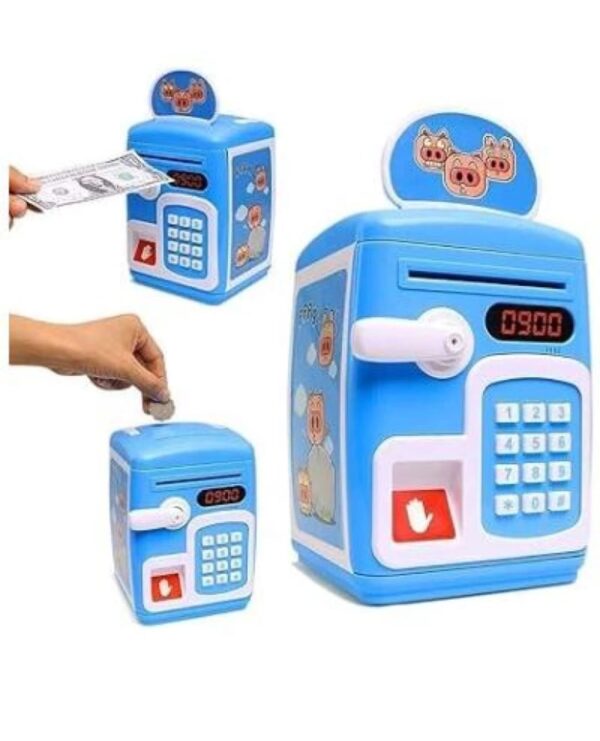 Saving Box Piggy Bank Safe Box Money Coin Atm Bank Toy Atm Machine Kids Gift