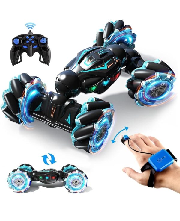 Hand Gesture Sensor RC Stunt Car Double Sided Rotating Remote Control Car - Image 2