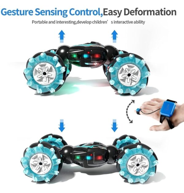 Hand Gesture Sensor RC Stunt Car Double Sided Rotating Remote Control Car - Image 3